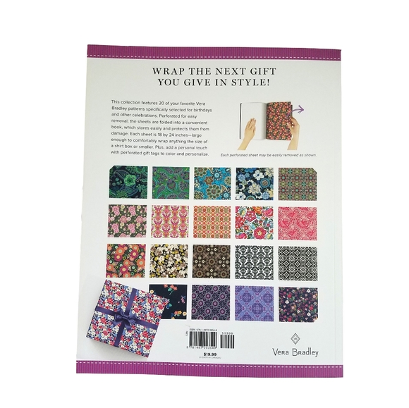 Vera Bradley Party Supplies Vera Bradley Wrapping Paper Sheet Book